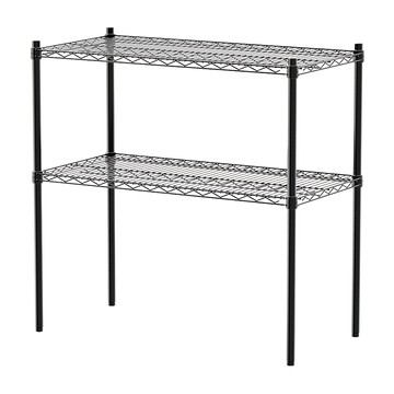 dayneeds 日需百備 荷重型 烤漆二層架 鐵力士架 收納層架 鐵架 90 x 45 x 90cm  黑色  1個