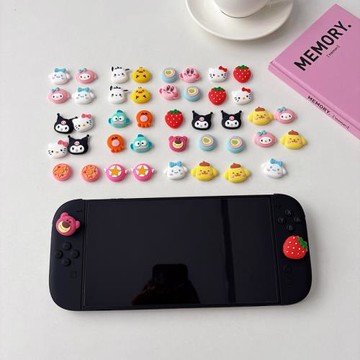 NUOPAISI卡通switch2搖桿帽適用任天堂硅膠NS2蘑菇頭搖桿套卡通手柄搖桿保護帽
