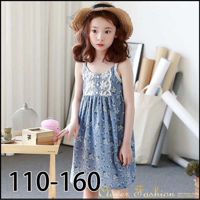 夏ワンピース キッズ ワンピース 子供 ワンピース 夏 可愛いワンピース 子供服 ナチュラル おしゃれ ノースリーブワンピース 女の子 小花柄 フリル 膝下 膝丈 通販 Lineポイント最大0 5 Get Lineショッピング