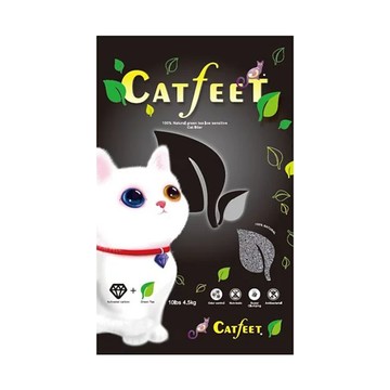 Catfeet 強效除臭超凝結貓砂 含活性碳 綠茶 100%天然澎潤土製成  4.5kg  1包