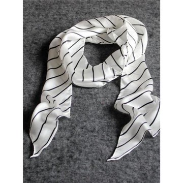 男女款 天然真絲桑蠶絲天蟬緞斜線斜角長巾圍巾絲領巾腰包腕頭飾