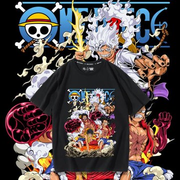 路飛聯名t恤四擋蛇人動漫周邊衣服五檔尼卡形態日系學生短袖ins潮