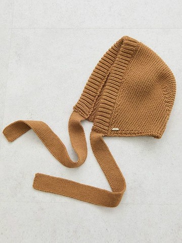 素面針織連帽頭巾(01000808500) - earth music&ecology