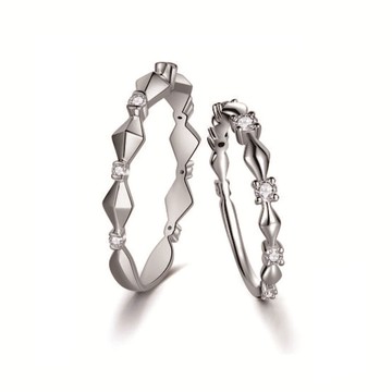 結婚對戒- 幸福花圈 10分鑽石 戒指