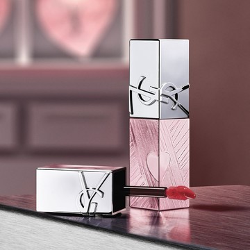 🔜快速出貨【YSL】粉光緞影限定💖鎖心光唇釉｜享 七夕限定唇袋｜情人節禮物