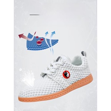 領武陳家溝太極鞋夏季男女牛筋底網面網眼透氣涼鞋武術太極拳練功