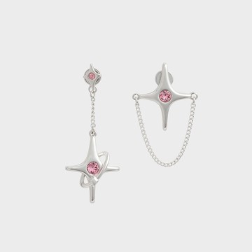 極星不對稱耳墜