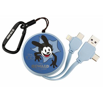 迪士尼100週年奧斯華PD快充多合一伸縮鏡面充電線 便攜可伸縮式