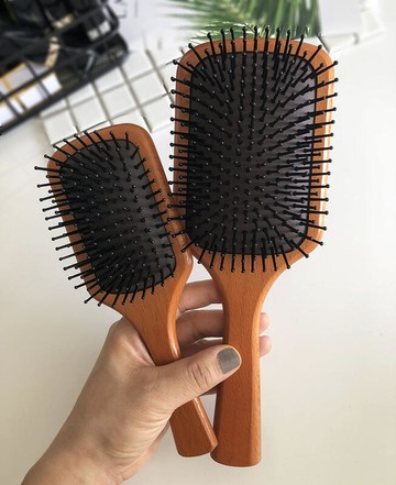 【免運】 美髮梳 梳子 化妝梳 氣囊氣墊按摩梳 美髮捲髮梳順髪化妝梳頭部大板梳木梳子