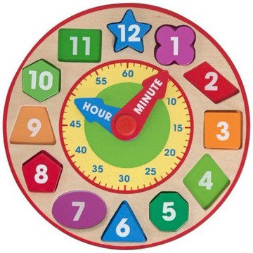 美國瑪莉莎 Melissa & Doug 益智形狀積木時鐘