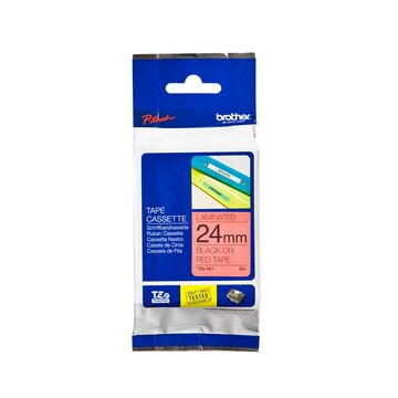 BROTHER TZe-451 護貝標籤帶 ( 24mm 紅底黑字 )