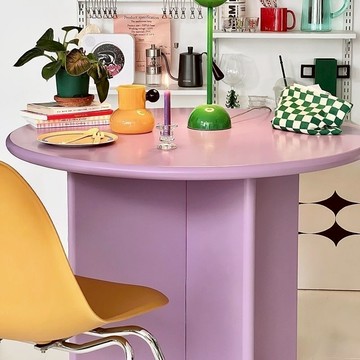 台灣公司 免稅開票 餐桌 北歐中古餐桌現代簡約ins復古圓桌家用圓形洽談桌侘寂風網紅桌子SS48公司貨