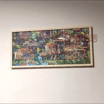 拼圖相框 500片1000片 拼圖框 相框 ?框 拚圖框架 裝裱畫框 【1202人好評】氧氣森林拼圖相框84*38cm治