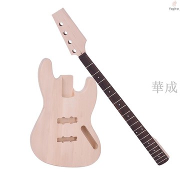 爵士低音風格 4 弦電貝司固體 Bass 木琴身楓木頸紫檀木指板 DIY 套件套裝