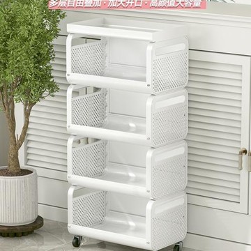 批發網紅小推車蔬菜置物架廚房落地多層家用零食水果收納菜籃子置