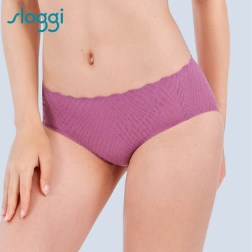 sloggi-ZERO FEEL BLISS零感蕾絲雅致系列中腰小褲 幸運紫｜87R2477 H9