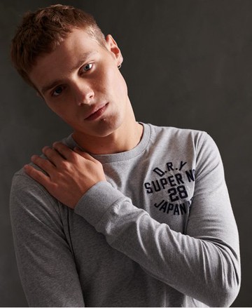 Superdry Men's Men's Superstate Long Sleeved Top Grey / Grey Marl - Size: Xxxl