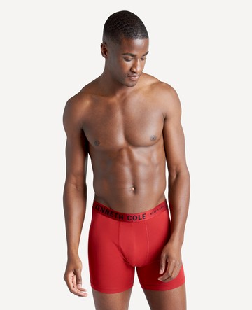 Kenneth Cole | Micro Stretch Boxer Briefs 3-Pack in Black/Red/Granite, Size: XL
