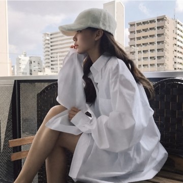 【CHAOO】私服分享！巨好穿 港風復古襯衫 白色襯衫 休閒襯衫 防曬襯衫 寬鬆襯衫 襯衫外套 長袖襯衫 夏天外套女