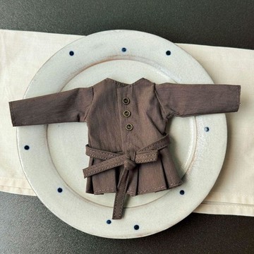 可愛娃衣 娃娃新衣服 娃娃也要穿新衣服6分bjd玩偶衣服原創 zsiga風衣外套10cm娃衣azone娃 10cm 娃衣