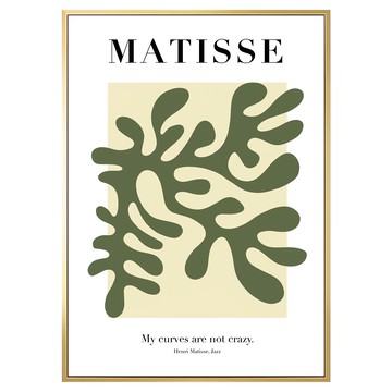 菠蘿選畫所 剪紙藝術 海藻 IV APAD3430G 掛畫 40 x 30cm 畫框  金色