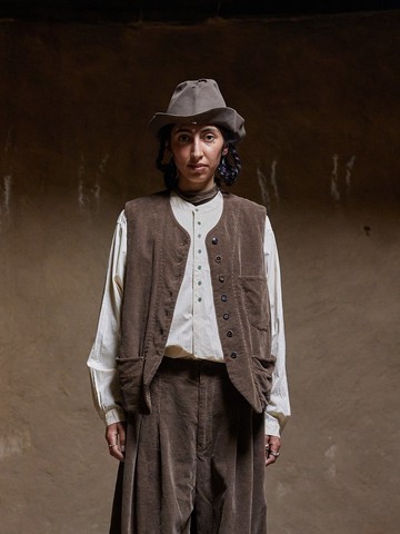 法式復古 燈芯絨背心 極簡休閒上衣