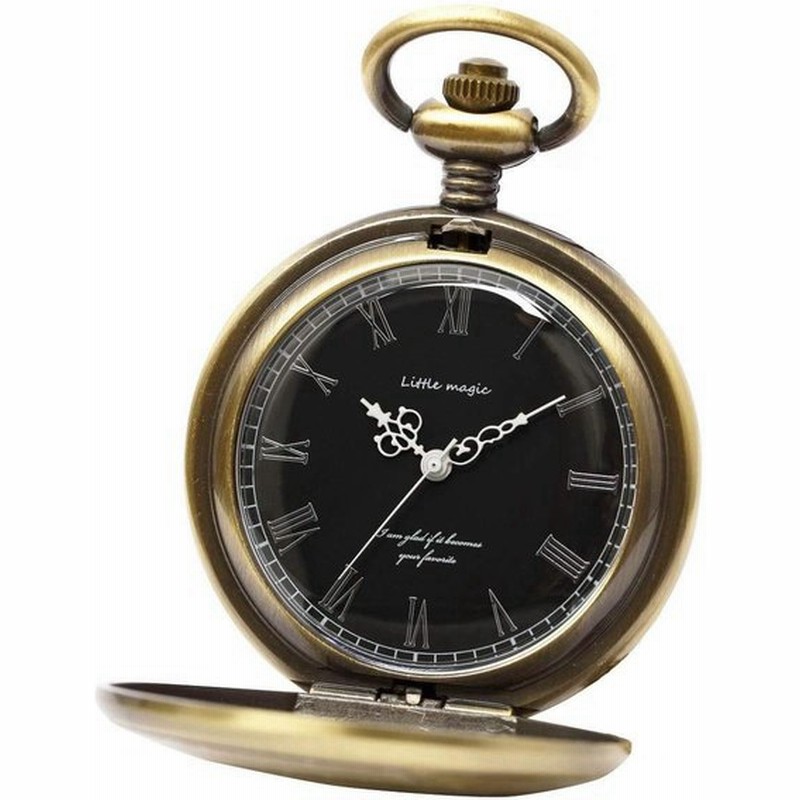 Little Magic 懐中時計 日本製ムーブメント アンティーク ナースウォッチ 時計 チェーン メンズ レディース アンティークゴールド 文字盤ブラック Gb 通販 Lineポイント最大0 5 Get Lineショッピング