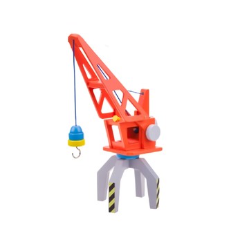 New Classic Toys 貨櫃系列-貨櫃吊掛起重機 天然木材與無毒塗料  多色  1個  貨櫃吊掛機 多色