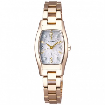 seiko SK037 精工錶 Lukia V117-0EE0G(SUP436J1) 花藝聯名美鑽太陽能限量腕錶 /香檳金 19.8mm｜樂天全館特惠中★指定刷卡回饋10%