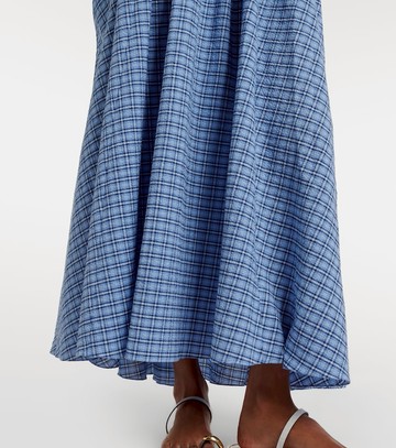 Faithfull Edessa checked cotton maxi dress