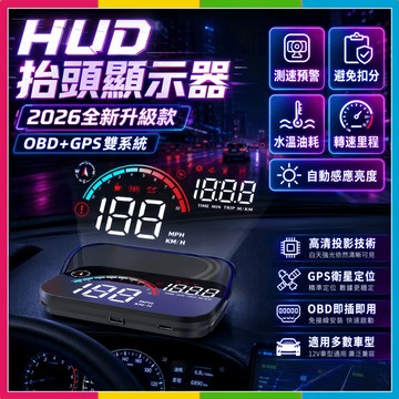隔日🔥現貨免運🚀車載HUD抬頭顯示器 OBD水溫表 轉速油耗 懸浮投影車速 測速電子狗 測速器 GPS測速照相機高清預購