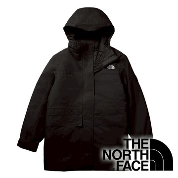 【THE NORTH FACE 美國】女Dryvent兩件式長版防水羽絨外套FP600『黑』NF0A8ED6