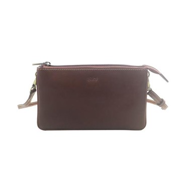 Sika雙層斜背包(大)A8318-02深咖啡