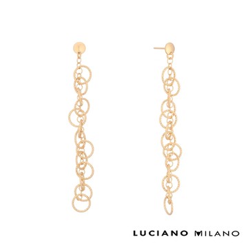 LUCIANO MILANO 海洋漫舞 純銀耳環(金色)