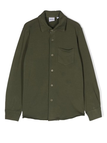 Aspesi Kids - pocket cotton shirt - kids - Elastane/Cotton - 4 yrs - Green