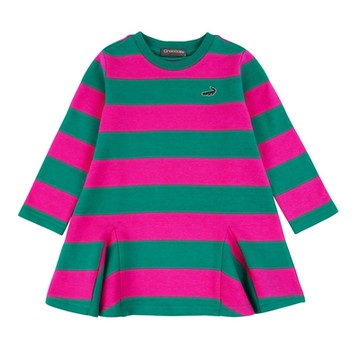 Crocodile Junior小鱷魚童裝- 撞色條紋小洋裝- C66393-10 小童版