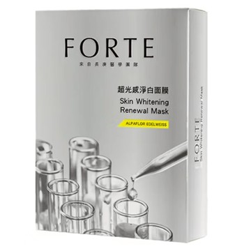 台塑生醫 FORTE 超光感淨白面膜 5片/盒 (亮白 保濕 緊緻)  1盒