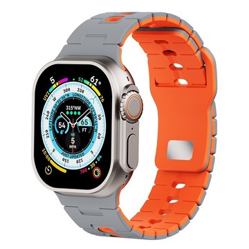 親膚 透氣 雙色硅膠錶帶 適用 Apple Watch 11 10 9 8 SE 替換錶帶 42mm 46mm 運動表帶