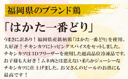 M13-18 はかた一番どり チキンカツ(ザクがけスパイス付き)4ﾊﾟｯｸ