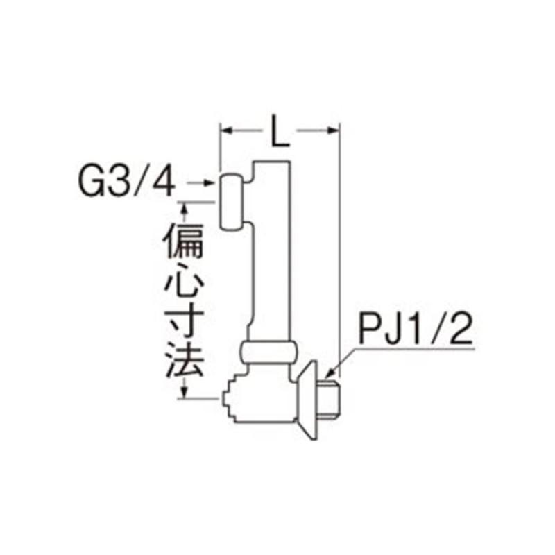 三栄水栓 SANEI 延長偏心管 U3-9X-50 | LINEショッピング