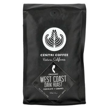 Centri Coffee, 西海岸有機 Centri 咖啡，全豆，深度烘焙，12 盎司（340 克）