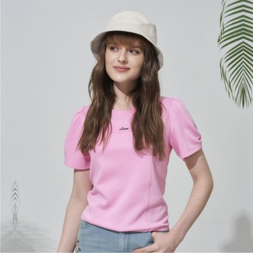 CLL巧玲瓏 弧型切線公主袖上衣(粉色) 7193526