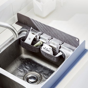 水槽/流理台用矽膠擋水板-多色可選 藍