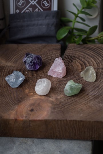 強大原始水晶禮盒，魔法寶石盒，天使石，薔薇石英，紫水晶