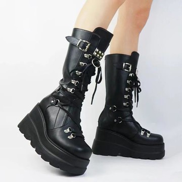 women platform boots  knight boots martin boots大碼43騎士靴