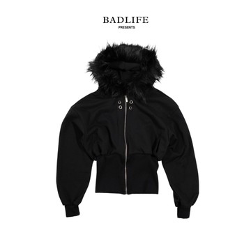 BADLIFE 短版毛絨連帽外套｜FF CROPPED Hoodie