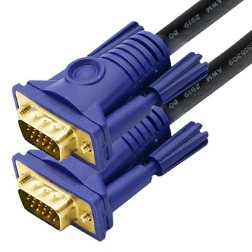 【易控王】3+9高規工程版/滿15pin 公公VGA CABLE電腦訊號線 1.8米VGA線鍍金頭(30-000-01)
