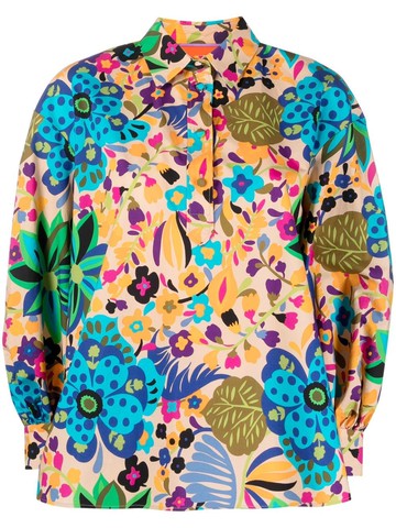 La DoubleJ - Poet floral-print shirt - women - Cotton - S - Green