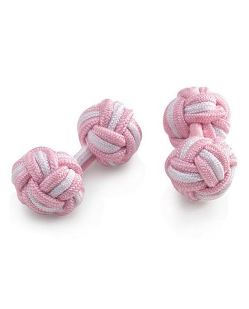Brooks Brothers Men's Knot Cuff Links  | Pink/White