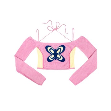 DADDY | Winx Off-shoulder Top 甜美針織短版上衣